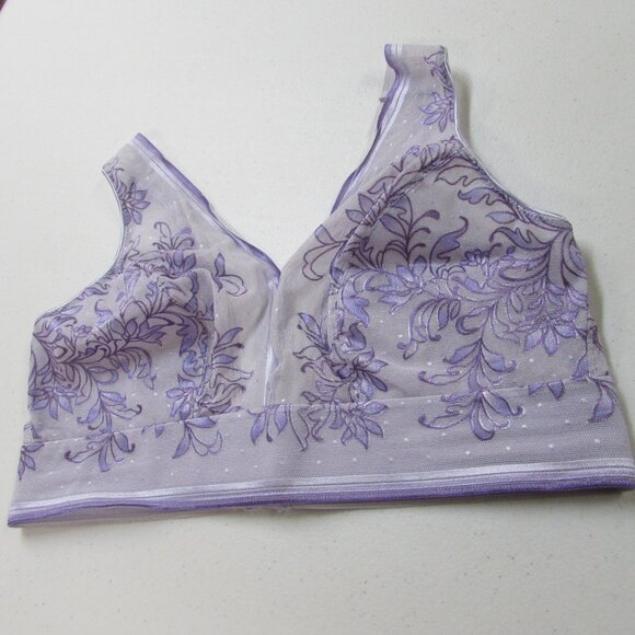 Wacoal 810340 Net Effect Wire Free Bralette Purple Size 36 D/DD - Picture 5 of 14